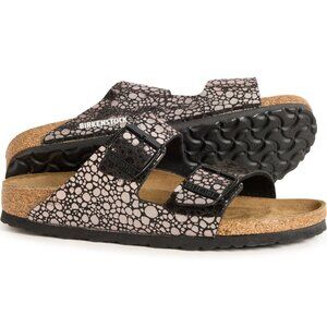 NEW Birkenstock Arizona Sandals Metallic Stone  39 WOmens 8 NEW!